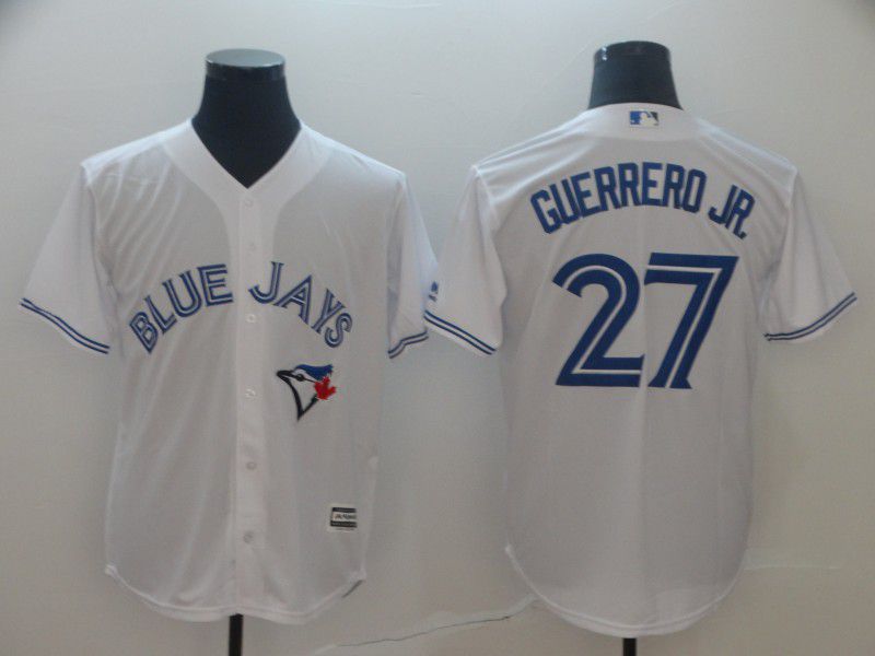 Men Toronto Blue Jays #27 Guerrero jr White Game MLB Jersey